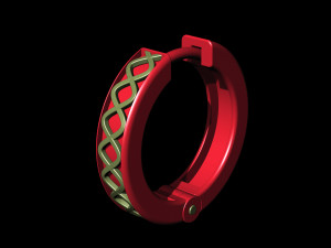 spiral hoop earrings Modelo de Impressão 3D