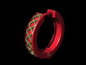 spiral hoop earrings 3D Print Model