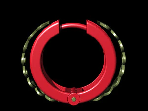 spiral hoop earrings 3D Print Model