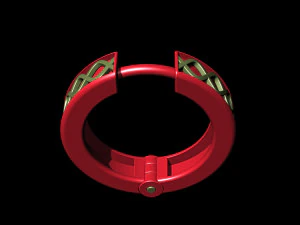 spiral hoop earrings 3D Print Model
