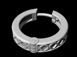 spiral hoop earrings Modelo de Impressão 3D