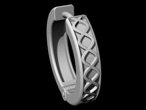 spiral hoop earrings 3D Print Model