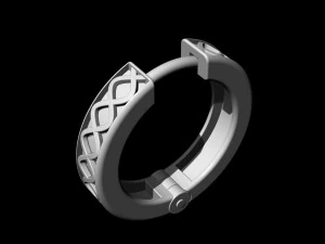 spiral hoop earrings 3D Print Model