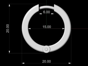 spiral hoop earrings Modelo de Impressão 3D
