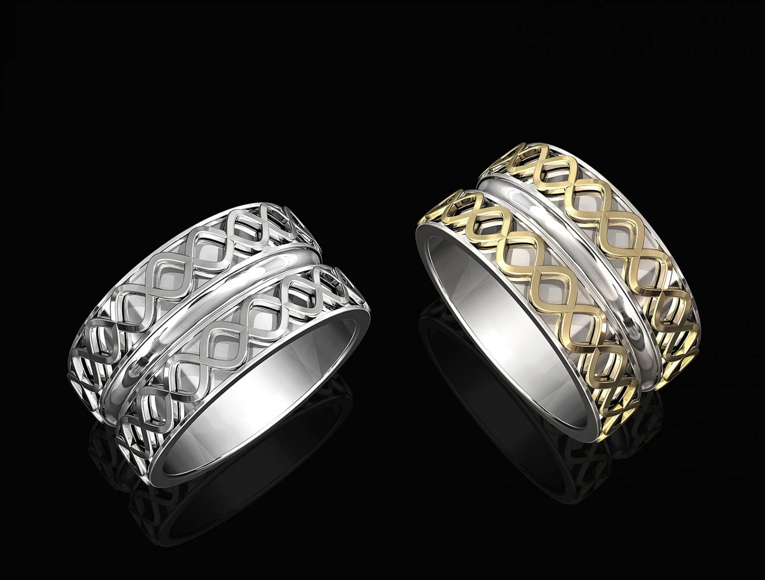 spiral band ring 3D Print Model .c4d .max .obj .3ds .fbx .stl .blend
