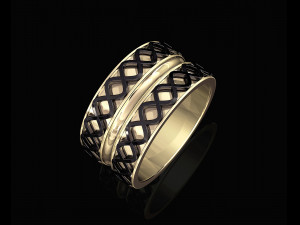 spiral band ring Modello di stampa 3D