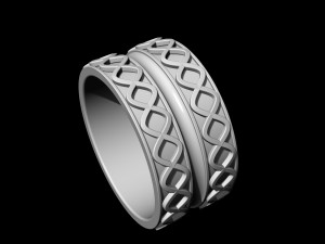 spiral band ring Modello di stampa 3D