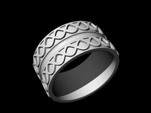 spiral band ring 3D Print Model