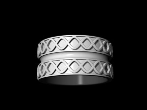 spiral band ring Modello di stampa 3D
