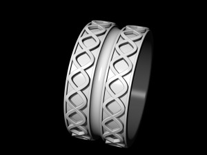 spiral band ring Modello di stampa 3D