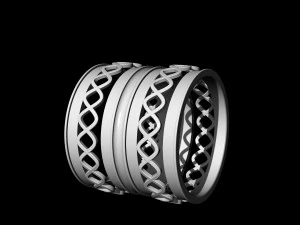 spiral band ring 3D Print Model