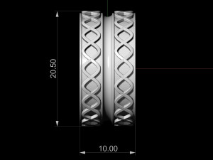 spiral band ring Modello di stampa 3D