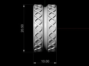 spiral band ring 3D Print Model