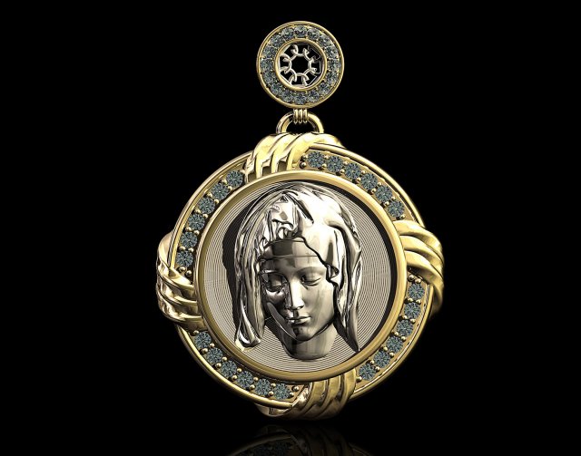 mary pendant-pieta Modèles 3D en vedette .c4d .max .obj .3ds .fbx .stl .blend 