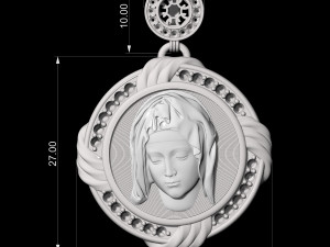 mary pendant-pieta Modèles 3D en vedette