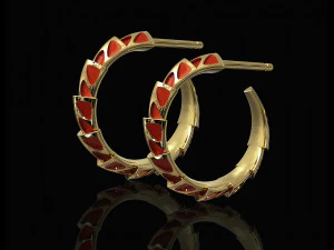 carapace with enamel earrings 3D Print Model