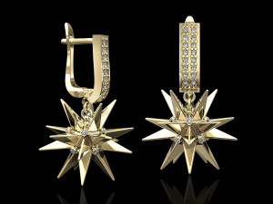 christmas star earrings 3D-Druckmodell