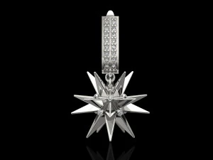 christmas star earrings 3D Print Model