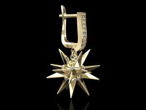 christmas star earrings 3D-Druckmodell