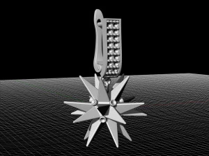 christmas star earrings 3D Print Model