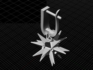 christmas star earrings 3D-Druckmodell