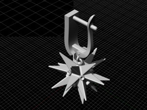 christmas star earrings 3D Print Model