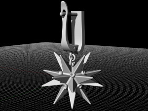 christmas star earrings 3D-Druckmodell