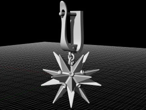 christmas star earrings 3D Print Model