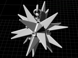 christmas star earrings 3D-Druckmodell