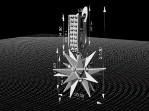 christmas star earrings 3D-Druckmodell