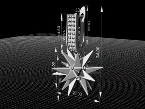 christmas star earrings 3D Print Model