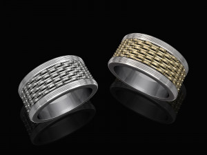 textured band ring 3D Принт Модель