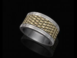textured band ring 3D 打印模型