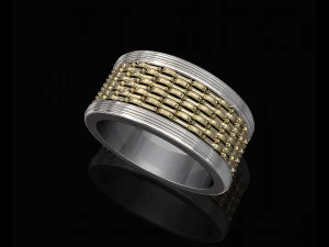 textured band ring 3D Print Model