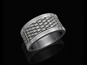 textured band ring 3D 打印模型