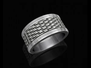 textured band ring 3D Print Model