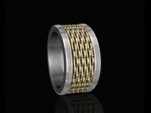 textured band ring 3D 打印模型
