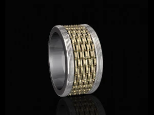 textured band ring 3D Print Model