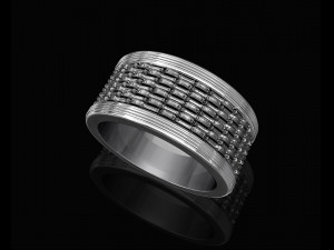 textured band ring 3D 打印模型