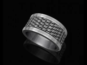 textured band ring 3D Print Model