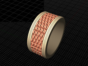 textured band ring 3D 打印模型