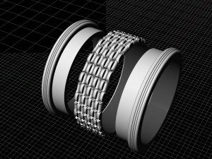 textured band ring 3D 打印模型