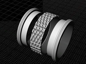 textured band ring 3D Print Model