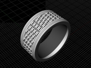textured band ring 3D 打印模型