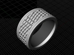 textured band ring 3D Print Model
