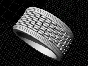 textured band ring 3D Print Model