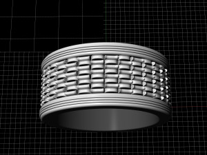 textured band ring 3D 打印模型