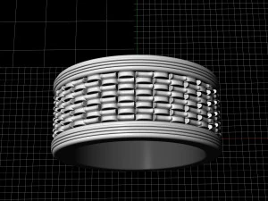 textured band ring 3D Print Model