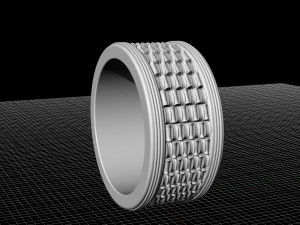 textured band ring 3D Print Model