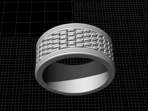textured band ring 3D Print Model